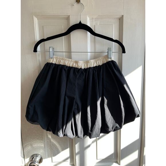 Nia The Brand Smith Black Bubble Mini Skirt Contrast Waistband K-Pop Small - Picture 7 of 7